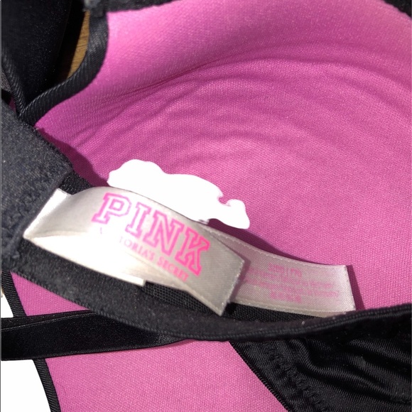 PINK 32DD black padded wear everywhere T-shirt bra - Picture 2 of 5